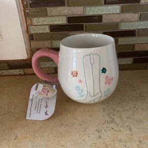 NEW Dolly Parton 20 oz Embossed Stoneware Boot Icon Mug Double Sided Floral